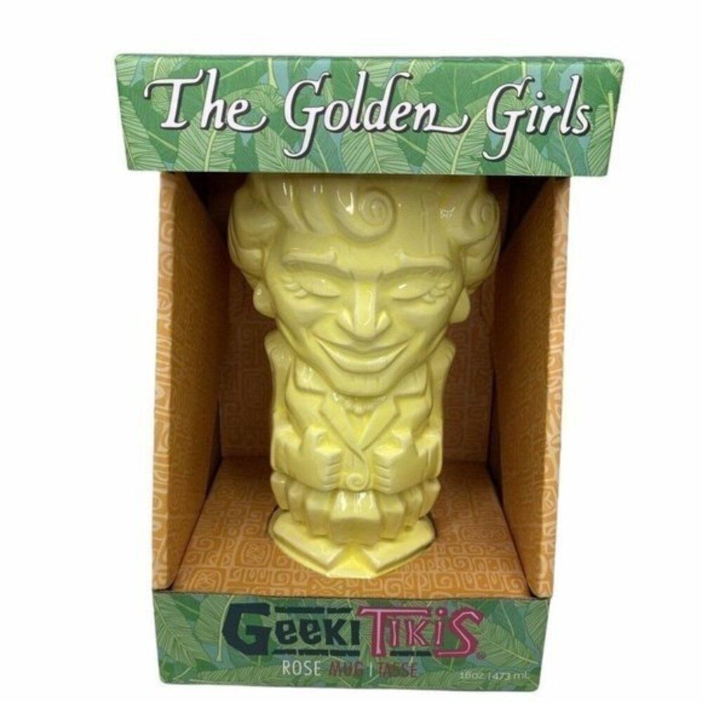 Geeki Tikis Golden Girls Rose 16oz Yellow Ceramic Tiki Mug Cup NEW Collectible